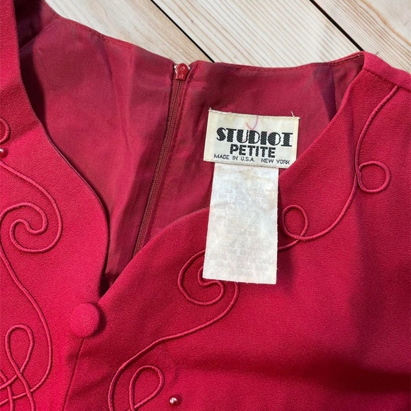 Vintage Studio I Red Dress Skirt Suit - Picture 3 of 4